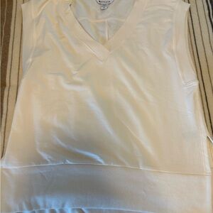 Athleta Cream V-Neck Tank Top